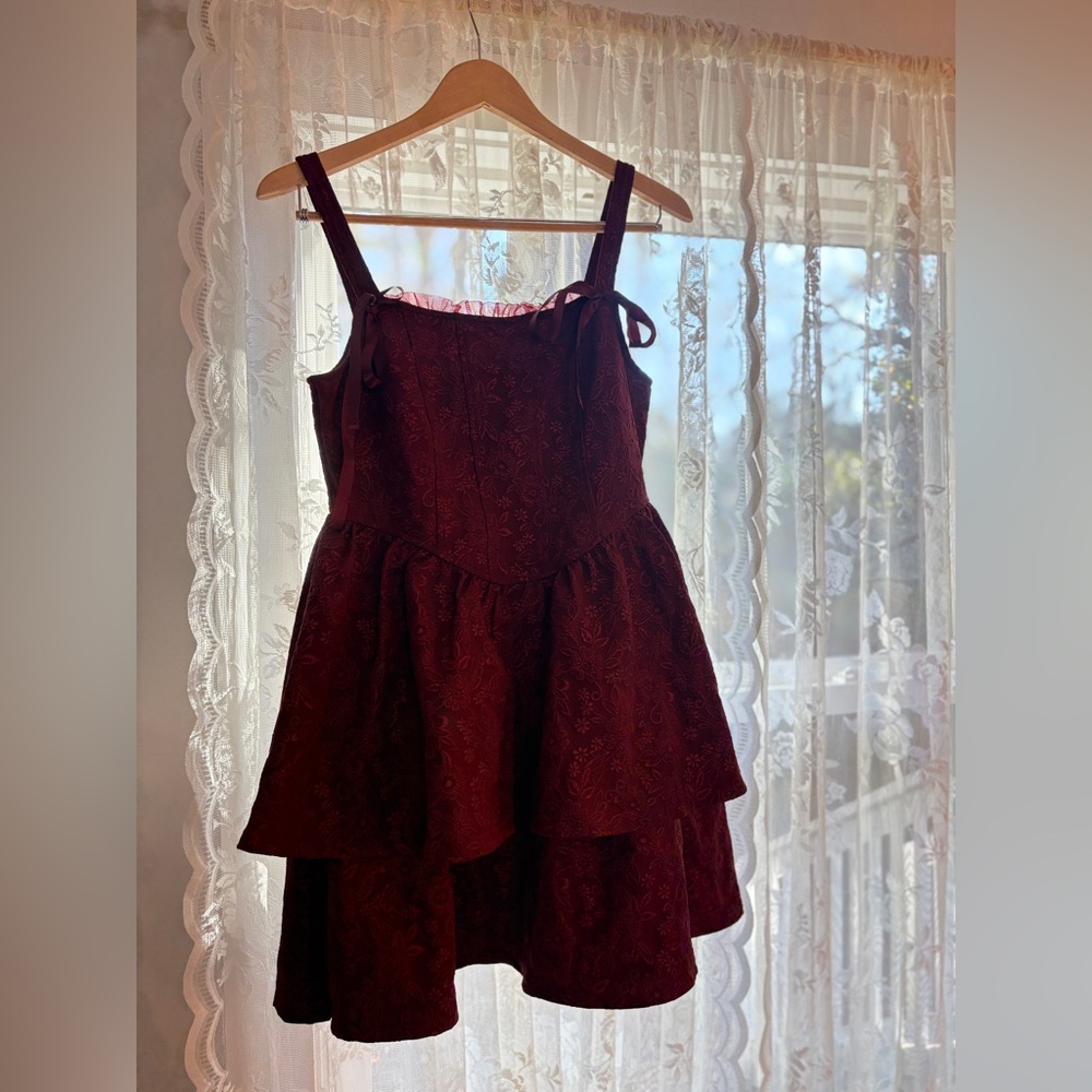 Elegant Burgundy Dress